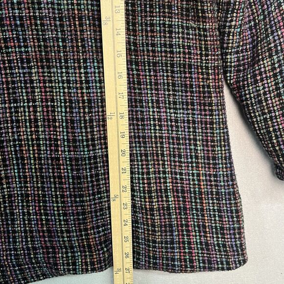Vtg NORM THOMPSON Women's Tweed Blazer w/Silk and Linen Multi USA Size M - Picture 8 of 8
